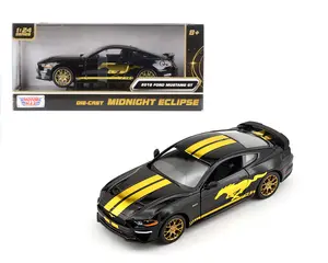 Motormax 1:24 Midnight Eclipse 2018 Ford Mustang GT Matte Black w/ Gold Midnight Eclipse