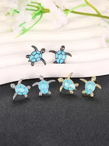 Cute Turtle Design Stud Earrings Set, Fashion Jewelry for Party, Daily Decor, Trendy All-match & Exquisite Jewelry for Birthday Gift