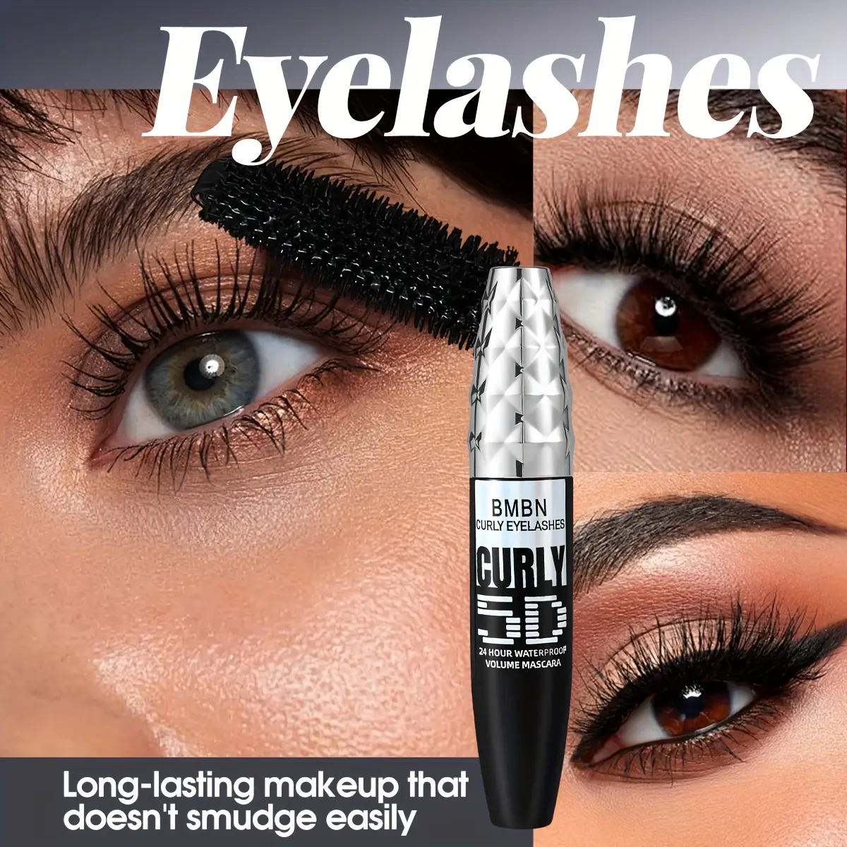 BMBN Curling Non-Smudge Eyelash Mascara Lash Primer, thick long natural hold, waterproof long-lasting, non-sticky, gentle non-irritating, perfect for all eye makeup