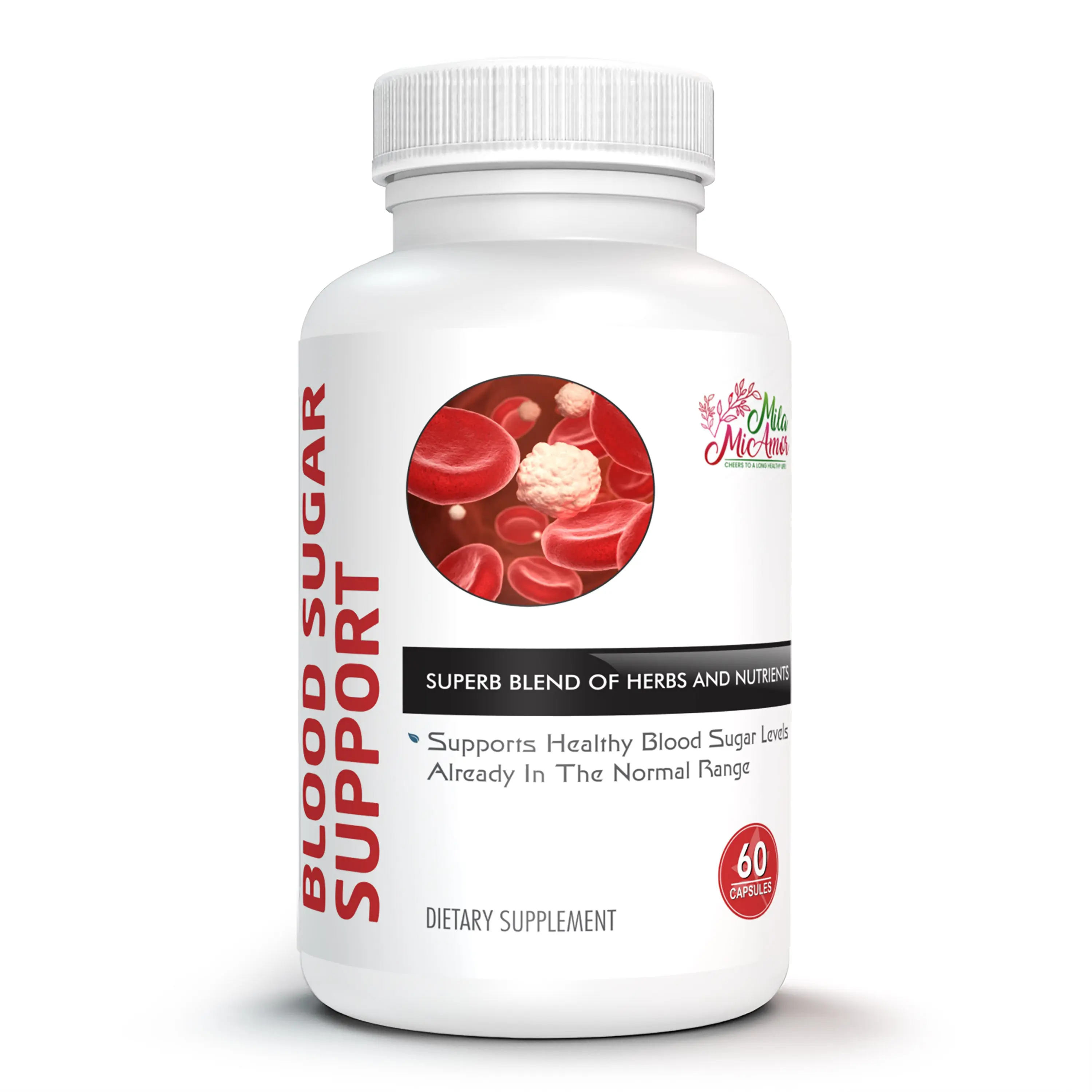 Blood Sugar Support | Natural Blend of Vitamins, Minerals, Plant Extracts | Maintain Healthy Blood Sugar and Cholesterol Levels | 60 Capsules Blood Sugar Support | Natural Blend of Vitamins, Minerals, Plant Extracts | Maintain Healthy Blood Sugar and Cholesterol Levels | 60 Capsules