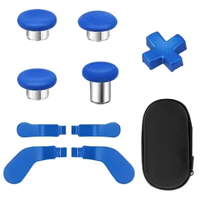 Elite Series 2 Paddles Accessories, Metal Thumbsticks Replacement Buttons for  One Elite Series 2 Core, 9 in 1 Component Pack Includes 4 Joysticks, 4 Paddles and 1 Dpad(Blue)