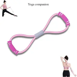 Gym Equipment Accessories, 1 Count Yoga Fitness 8 Resistance Band, Yoga Resistance Band, Exercise Band, Training Equipment,Yoga challenge