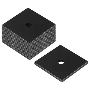 8 Pack 3" x 3" Flat Square Washer, Fits 1/2" Bolt, Weld  Steel Plate, Thick 5.7 mm