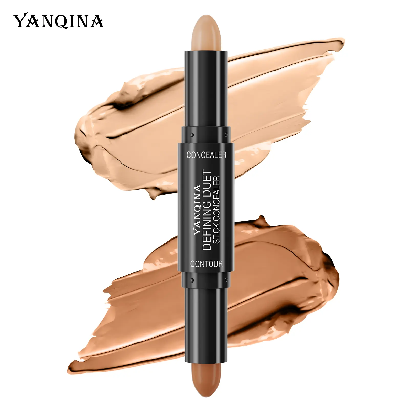 Double-Ended Contour & Concealer Stick - Flawless Cosmetic Makeup Contour Stick, Smooth & Lightweight, Hydrating & Brightening, Precise Sculpting, Suitable for All Skin Types Daily Use, Radiant Finish