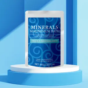 GEM bath salt |Minerals Magnesium Bath Flakes of Pure Genuine Zechstein Chloride - Resealable Magnesium Supplement Bag That Will Outperform Leading Epsom Salts 100g