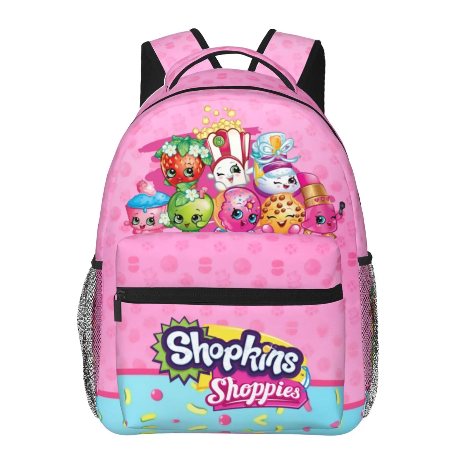 Shopkins Kids Backpack Shopkins cartoon Daily Daypack Shopkins Shoppies Tear-Resistant Bookbag for Elementary School, Camping & Weekend Outings