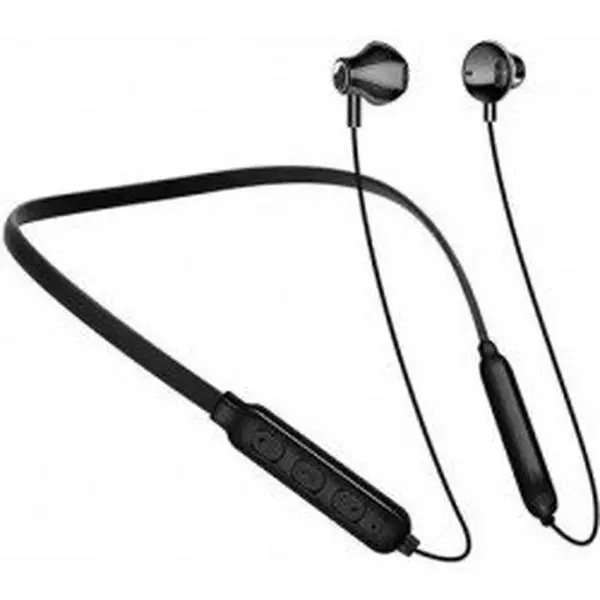 Kik_Neck band Bluetooth Wireless Stereo Earbuds for Gym Running Workout for Universal Cell Phone And Bluetooth Device JCK12 (Black)