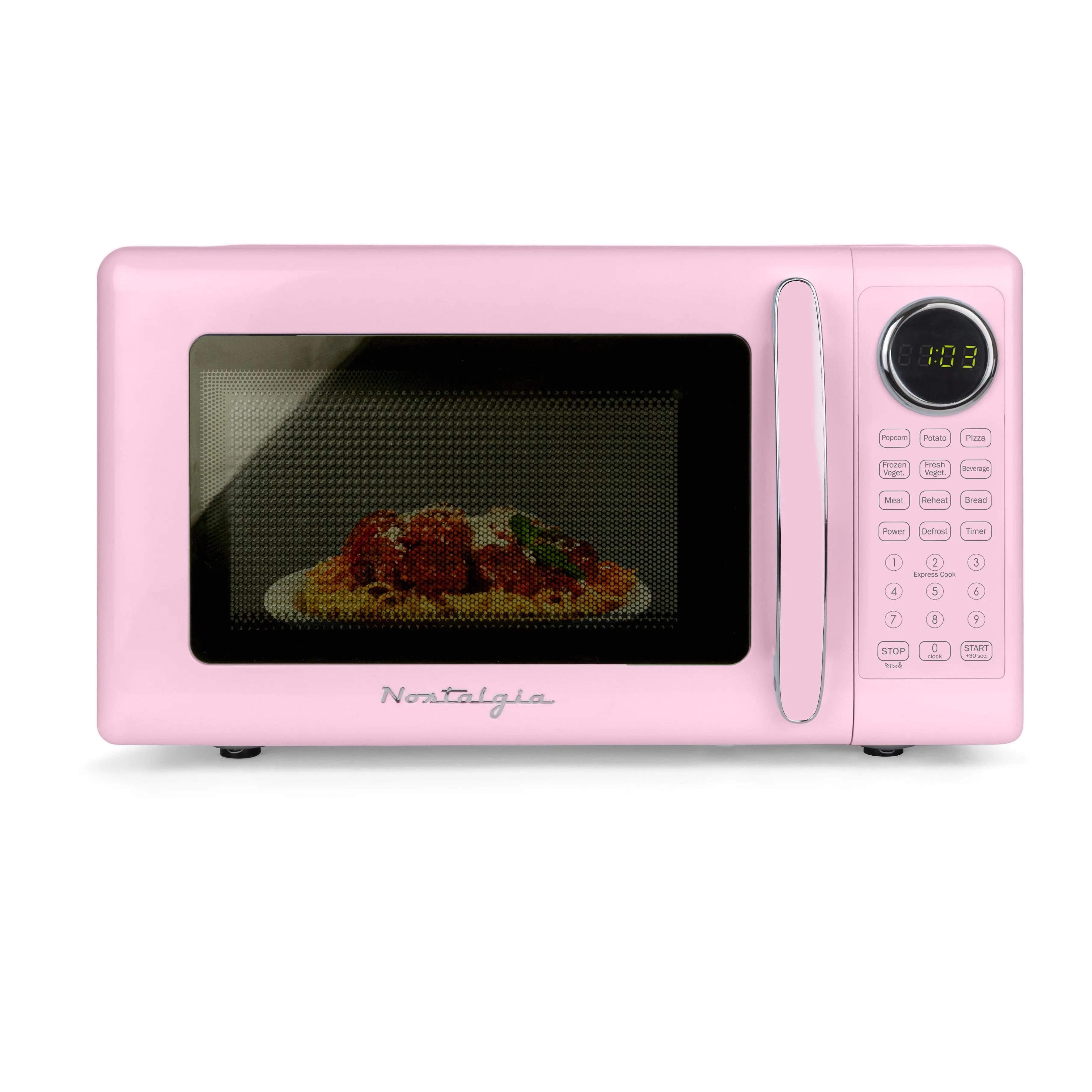 Nostalgia Retro 700W Microwave Oven – 0.7 Cu Ft Capacity Nostalgia Retro 700W Microwave Oven – 0.7 Cu Ft Capacity