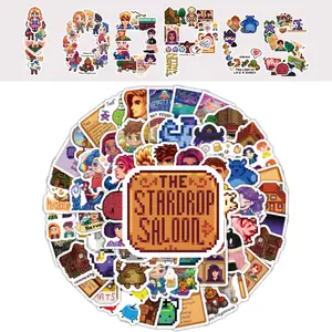 Stardew Waterproof Valley Sticker Set - 100 Unique Vinyl Stickers for Fans, Laptops, Journals, Skateboards, Bumper Cars, Guitar & Luggage