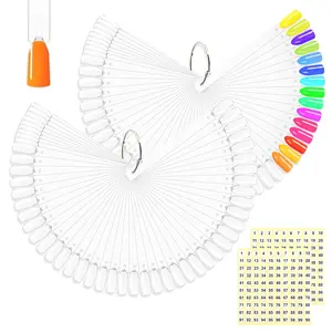 Nail Swatch Sticks with Ring, Nails Art Display/Practice Sticks for Nail Polish Display Tips