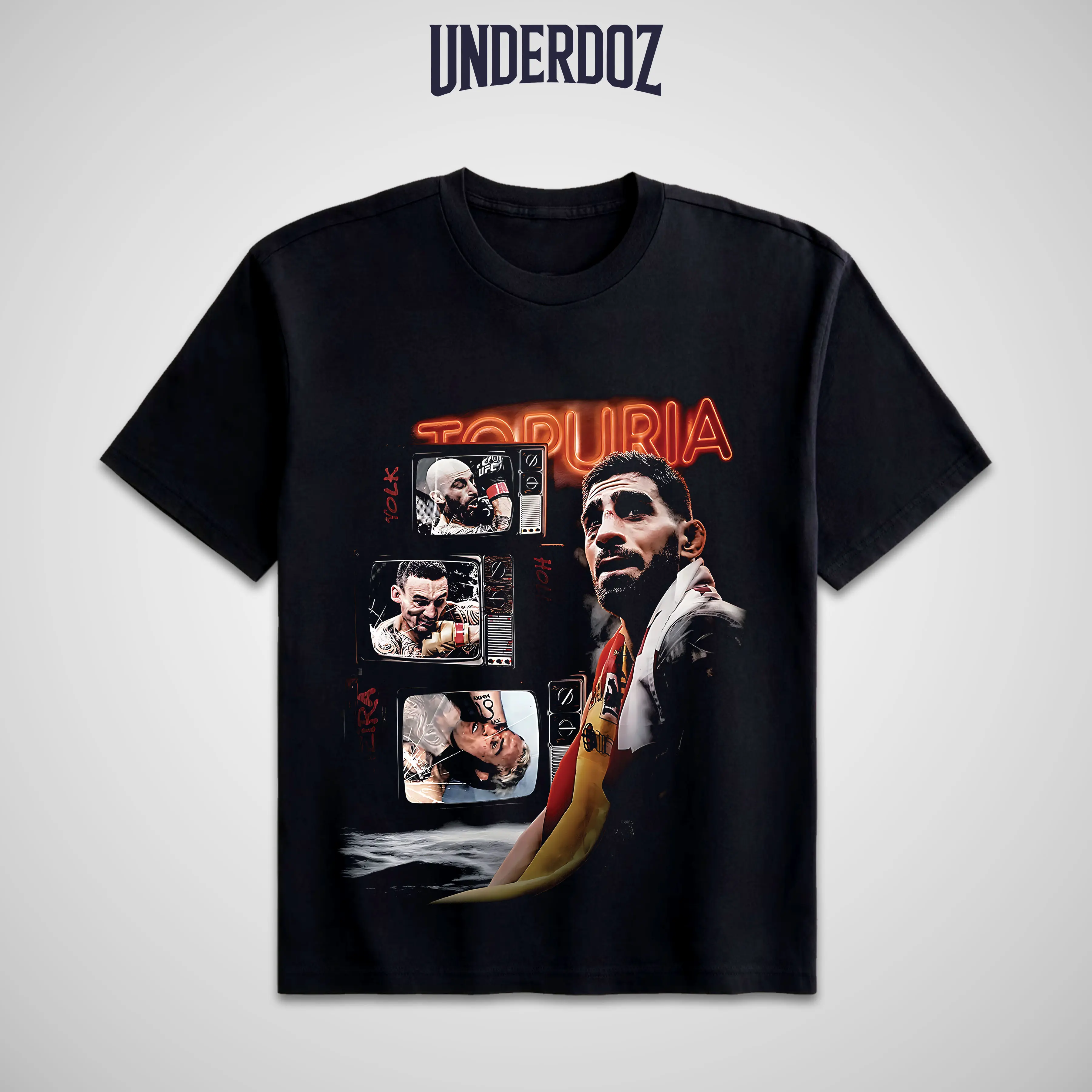 ILIA TOPURIA Legends Killer Unisex 100% Cotton Short-Sleeve Round Neck Fitted Cut Vintage Graphic Print T-Shirt, Soft Casual Streetwear for MMA Fans, Menswear Top