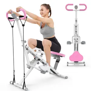 Foldable small leg skateboard treadmill exerciser-pink/purple/black, portable home gym, used for full-body exercise, strength training and body shaping-is an ideal choice for beginners and women