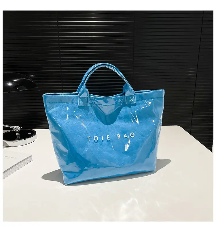 Women's Blue Tote Bag for Women Spacious Fashion Handbag for Work Travel & Shopping Trendy Designer Style Purse with Comfortable Handles Daily Commuting Essential summerwins