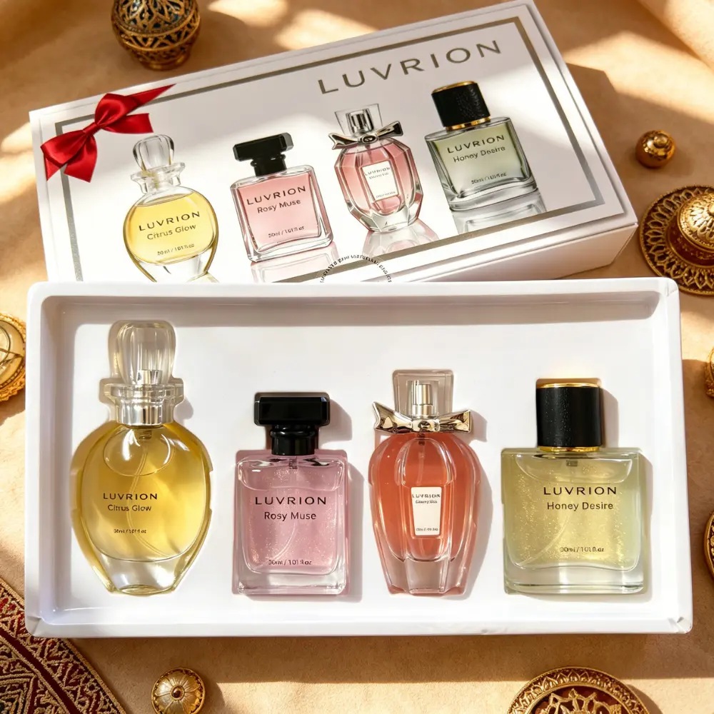 4pcs Women'S Perfume Gift Set, Citrus, Fruity Floral, Gourmand & Oriental Scents with Bergamot, Pomegranate, Coconut, Vanilla & Sandalwood, Long-Lasting Fragrance for Daily Wear, Dating, Travel, Halloween & Christmas Gifts