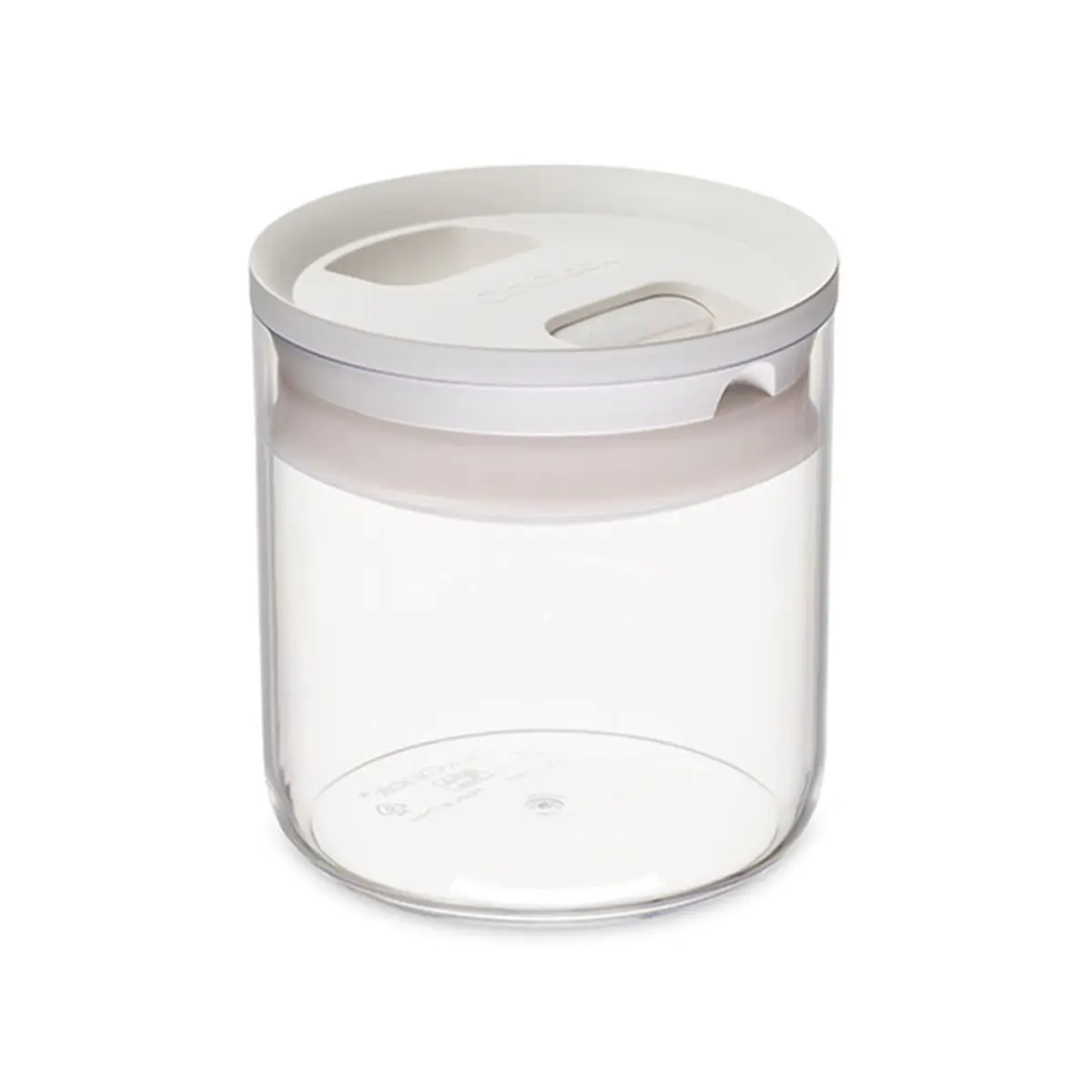 Click Clack 0.6-Quart Round Pantry Canister | White