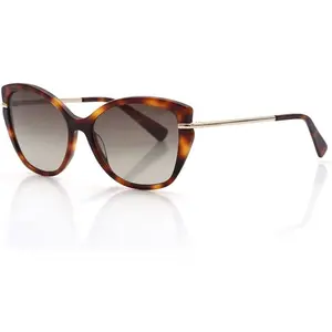 Long Champ LO627S Oversized Tortoiseshell Sunglasses Chic UV-Shield Style with Gradient Lenses & Slim Metal Arms for Modern Glamour