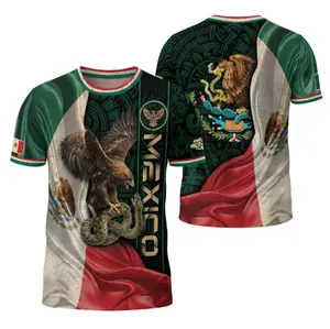 Mexico Flag Eagle Serpent Soccer Jersey Aztec Heritage National Pride Identity, Mexico Jersey for Men Women Youth And Kids, All-Over Print Soccer Jersey