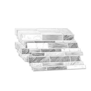 PVC Waterproof and Moisture-Proof Marble Tile Stickers, Self adhesive sticker, Wall Paper for Bedroom and Living Room, Ideal for Kitchens and Bathrooms