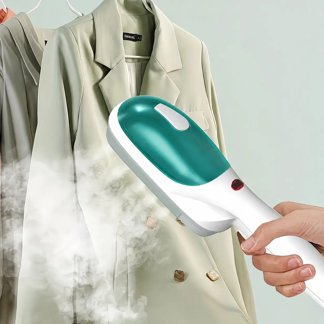 Plug-in Handheld Steam Iron with Strong Penetration, Dual Steaming, 110v-130v Quick Heating, Portable Compact-Slim Profile, US Plug, Built-in Loop for Hanging Storage, Wrinkle Removal, Freshens Fabrics for Home Travelers, Traveler, Compact And Portable