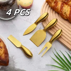4PCS Cheese Tools Set - Cheese Knife,Cheese Fork,Cheese Slicer,Butter Knife - Mini Premium Stainless Steel Cheese Knife Set - Cheese Knives for Charcuterie Board - Charcuterie Boards Accessories
