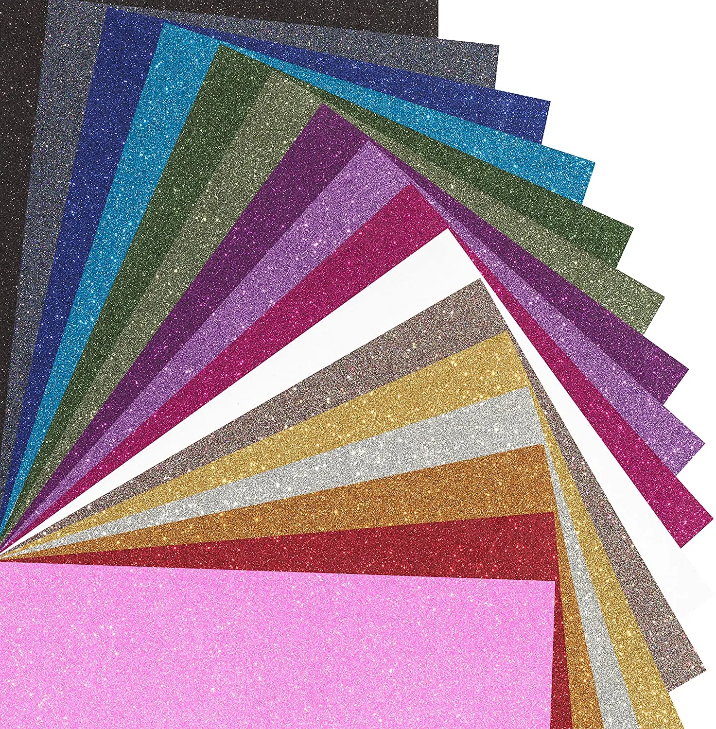 Glitter HTV Bundle - 5 Sheets, 12" x 20" Each, PU Composition, Color Options, Suitable for Various Fabrics (DIY Scrapbooking & Stamping Supplies)