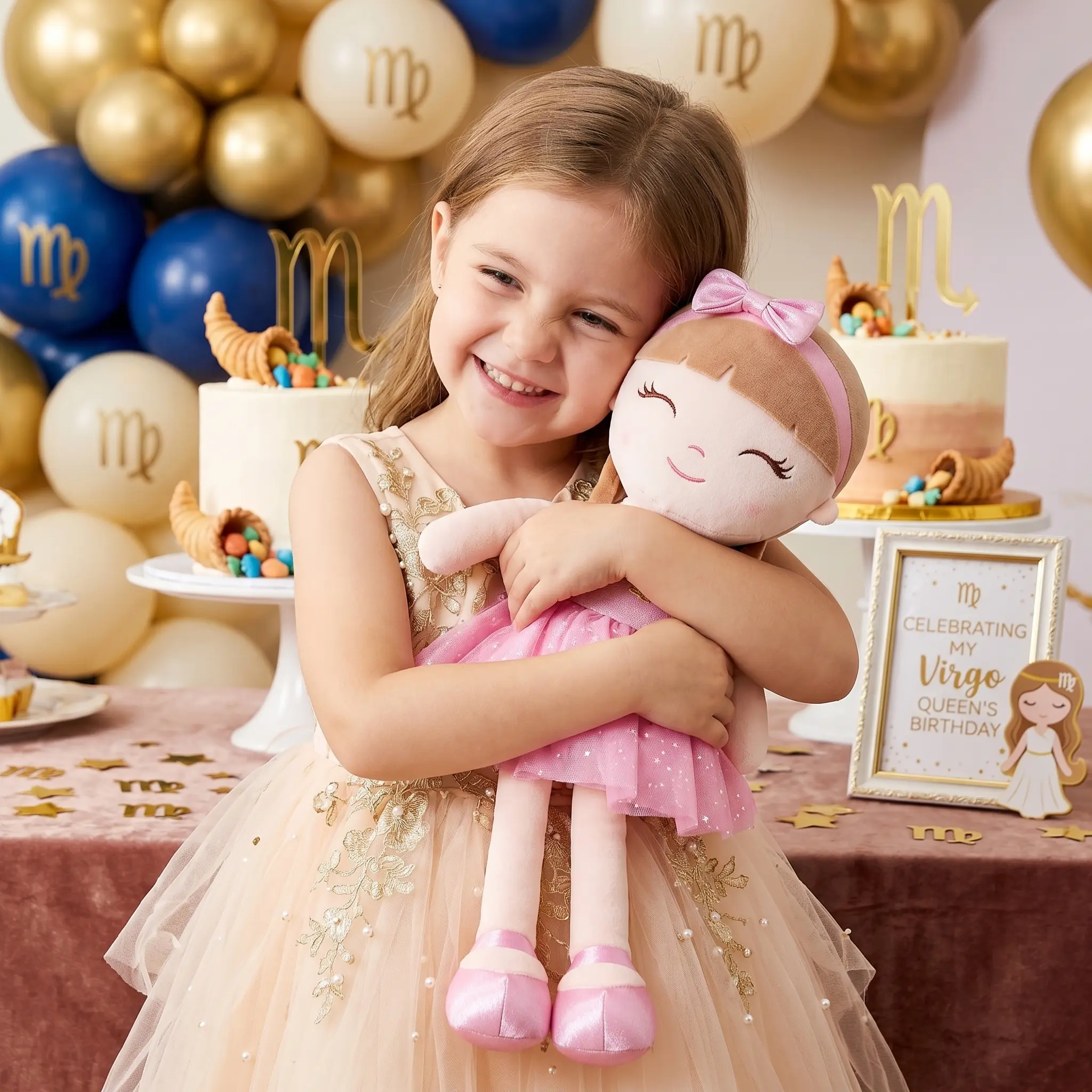 Arteeksdoll Zodiac  Doll for Girls 0-6, First Astrology Birthday Gift for Toddlers, Soft Constellation Plush Toy for Air Earth Water Fire Signs, Memorial Keepsake Doll