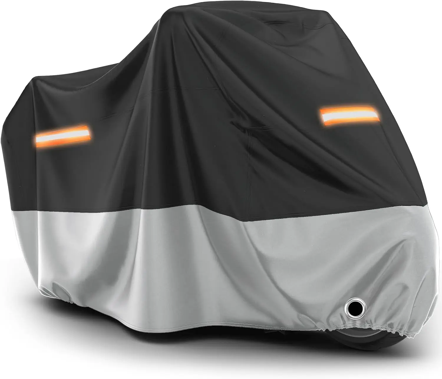 Motorcycle Cover Waterproof All Protection| Rain UV&Windproof Motorcycle Tarp with Lock-Holes & Bag Moped Cover with Night Fits up to 96.5"