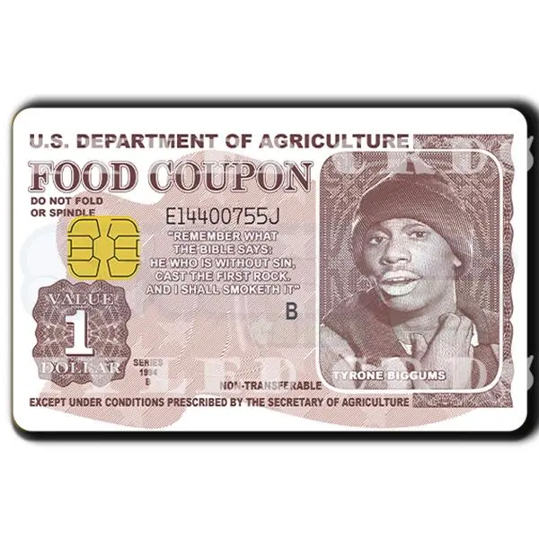 funny tyrone biggums debit card sticker