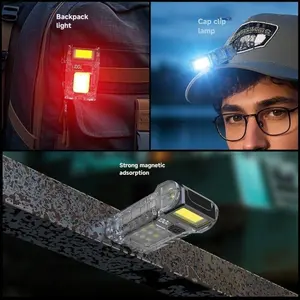 Portable multifunctional flashlight with magnetic induction and rotatable multi scene mini light