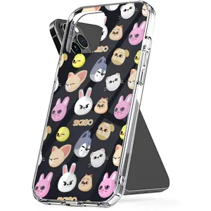 Phone Case Skzoo Accessories Pattern Cover Shockproof TPU Transparent Compatible with iPhone SE 7 8 X XR 11 12 13 14 15 16 Plus Mini Pro Max Samsung Galaxy Note S9 S10 S20 S21 Ultra Plus Protection Protective