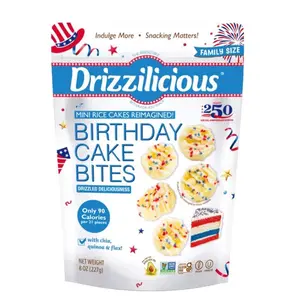 Drizzilicious USA 250 Birthday Cake Mini Rice Cakes, 8 oz.