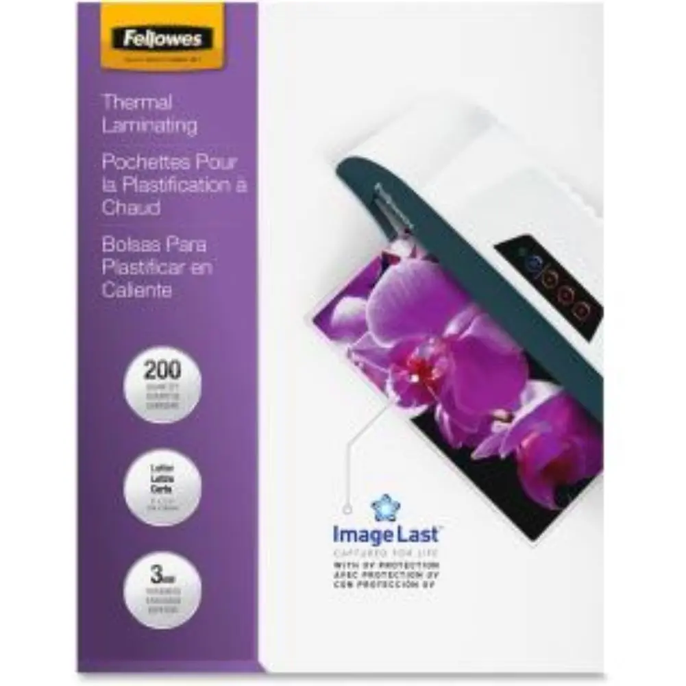 Fellowes ImageLast Thermal Lamination Pouches - 3mil Thickness, Standard Letter Size, 200 Pack