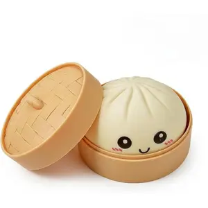 steamed buns  Stress Relief Ball Toy, Slow Rebound Foam, Super Soft Touch, Kids Day Christmas Birthday Gift, Relaxing Pressure Release