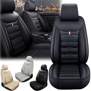 2 Pack Front Seat Covers for Car, Waterproof Breathable Non-Slip Leather 2 Seat Covers Universal For BMW Chevrolet Ford F150 Honda Accord Civic Jeep Cherokee Nissan Toyota Corolla Camry RAV4 Prius 4Runner Tundra Tacoma Hyundai Volkswagen Buick Dodge MAZDA