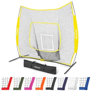 GoSports Team Tone 7 ft x 7 ft Baseball & Softball Practice Hitting & Pitching Net in Team Colors