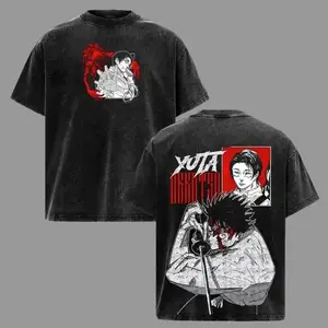 Yuta Okkotsu & Rika Orimoto T-Shirt & Hoodie - Jujutsu Kaisen Execution & Culling Game Arc Vintage Washed Heavyweight Anime Streetwear for True Shibuya Incident JJK Fans and Cursed Love Believers DFL