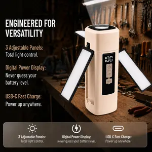 Super bright LED extendable folding camping light, essential tent light for camping, portable USB rechargeable flashlight, hanging floodlight and work light, suitable for camping, hiking, fishing, emergencies, and BBQ