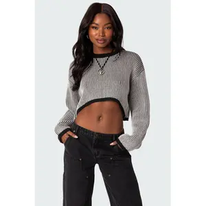 Gwenyth Textured Cropped Sweater
