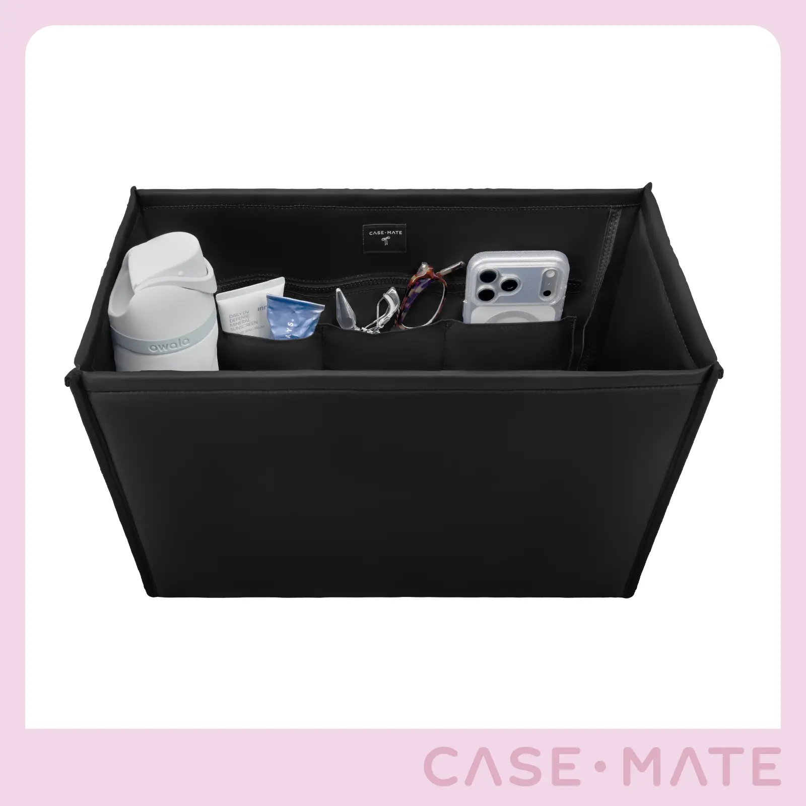 Case-Mate Tote Organizer Insert - Multi-Functional Purse Organization Tool, Durable Storage Accessories with Lanyard for Easy-to-Find Luggage & Daily Use