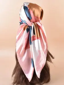 Women's Elegant Floral Print Square Scarf, Fashionable Soft Comfortable Scarf for Daily Wear, Casual Versatile Boho Style Scarf for Women & Girls, Scarf Head Wrap