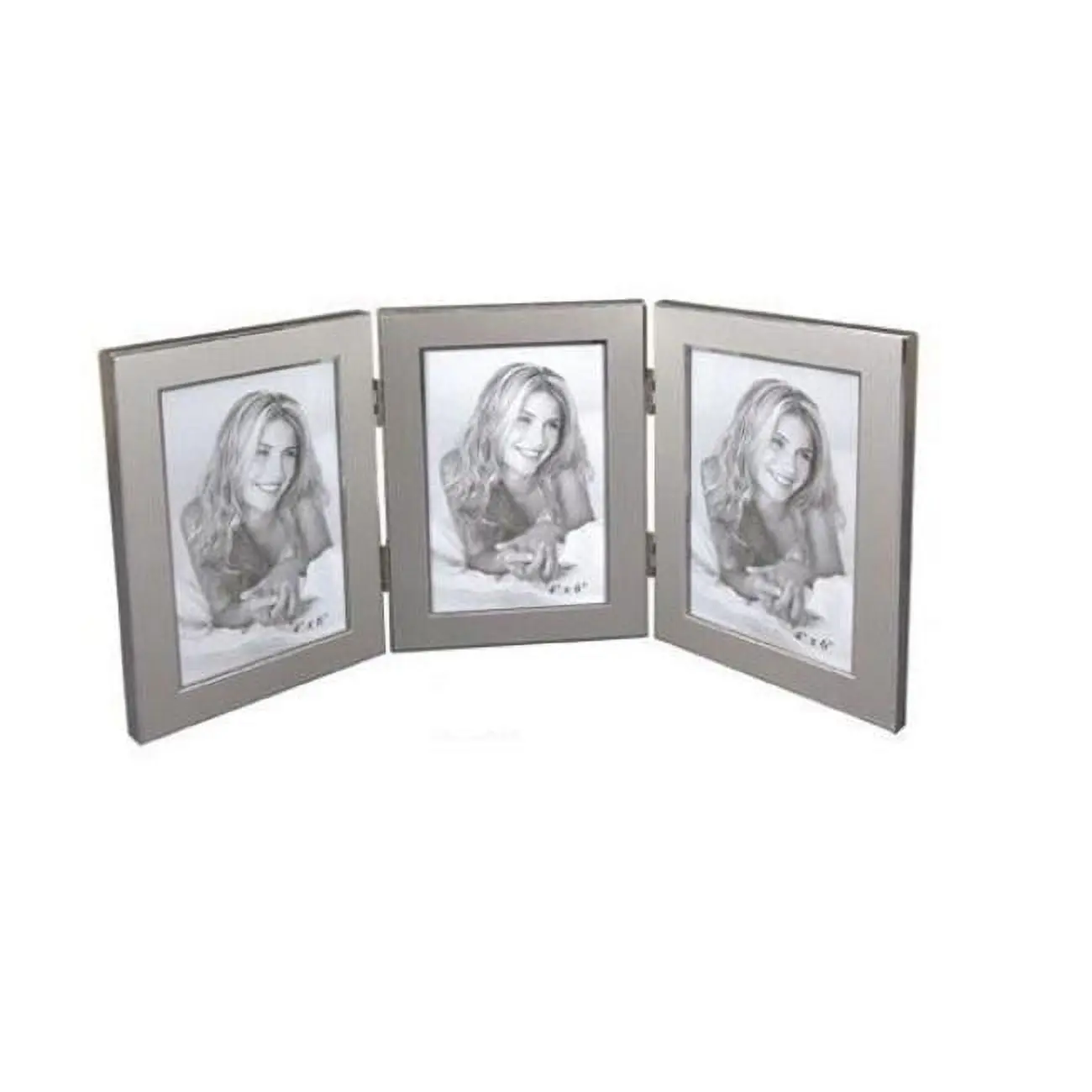 Jiallo 63341 Modern Triple Slots 4x6 in. Jolene Photo Frame, Home Decor Wall-Hanging Accent for Room Decor