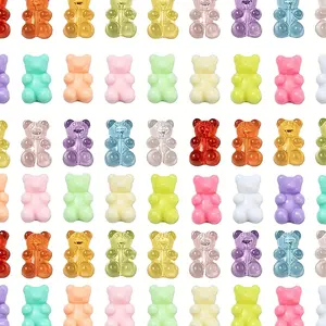 138 bear-shaped crystal divider beads, 18X11mm vertical holes, two styles - solid color and transparent color. Suitable for DIY jewelry and handicrafts, bracelets, necklaces, earrings, keychains and decorations. The colors are bright and soft, and the,sum