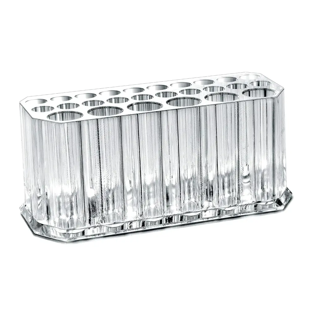 26-hole transparent acrylic makeup brush storage barrel eyebrow eyeliner display storage rack desktop finishing makeup pen holder Clear storage box Cosmetic Makeup Organizer Beauty Organizer