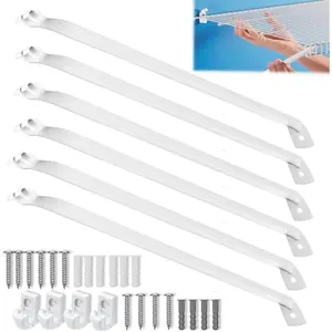 6PCS 12 Inch Heavy Duty Wire Shelf Brackets, Wire Shelving Support Closet Rack Brackets with 4 PCS Wire Shelf Clips for Laundry Closet Garage Storage