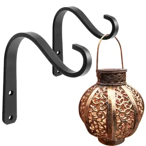 Outdoor Decorative Metal Wall Hook, Wall Mounted Hook for Solar Light, Rustproof Decorative Hook for Outdoor Hanging Plants, Bird Feeders, Country Home Decor, Garden Accessories, Hanging Plant Hanger, Wall Plant Holder