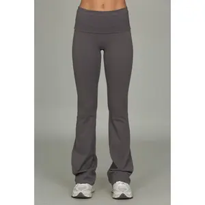 Shadow Grey Essential Foldover Flare Pant