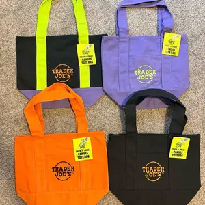 Trader Joe's Mini Tote Bags Halloween TRICK OR TREAT BAG NEW FAST Ship in Vibrant Colors for Festive Use