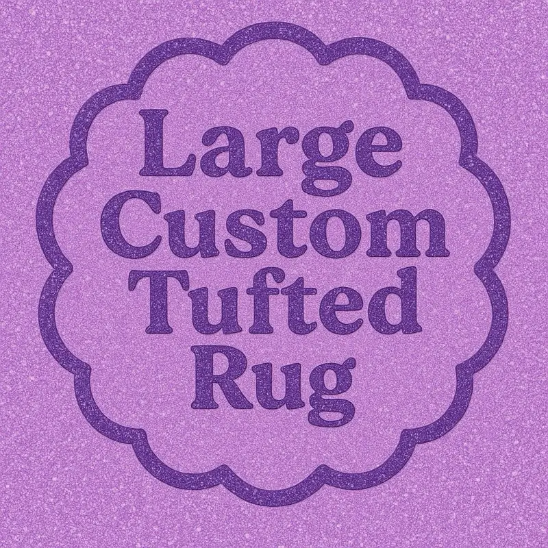 Large Custom Tufted Rug - Handmade Design with Anti-Slip Backing - Personalized Handcrafted Rug for Game Rooms Kids Areas or Man Caves