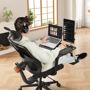 NEWTRAL Ergonomic Workstation Combo with Lumbar Support 4D Armrests & Adjustable Chair Desk Panel for Home Office Gaming Use (Desk Panel Compatible Only with NEWTRAL Chairs)