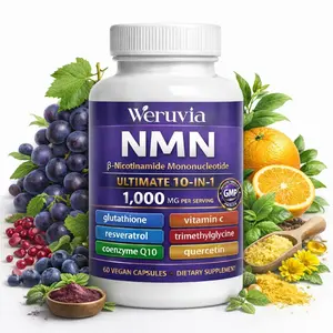 NMN Complex Formula, 1000mg per serving, 60 vegetarian capsules | 10-in-1 formula containing Nicotinamide Mononucleotide, Vitamin C, Resveratrol, Coenzyme Q10, Trimethylglycine, Quercetin, and Glutathione